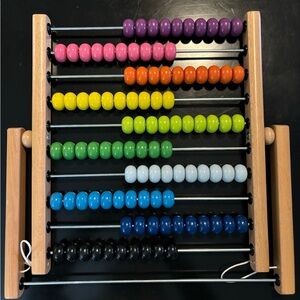 IKEA Wood Bead Abacus Table Top Counting